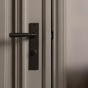 Privacy Lock Digby Long Plate Sprung Door Handle & Thumbturn - Warm finish