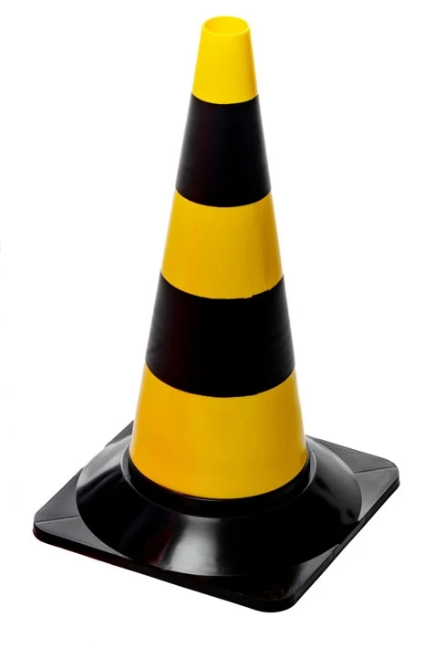 Flexibarrier Dopravní kužel 50cm - Sada - 10ks (Černá/Žlutá)