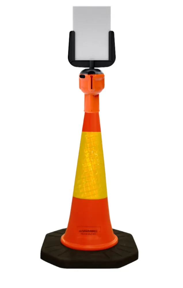 Sada značky pro dopravní kužel – Držák značky + standardní kužel (100 cm)