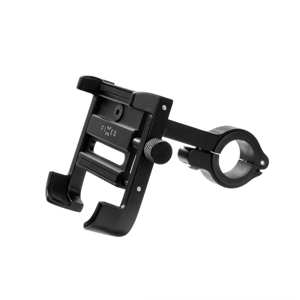 Hliníkový držák mobilního telefonu na kolo FIXED Bikee ALU 2 s otočnou hlavou, černý FIXED.zone shop