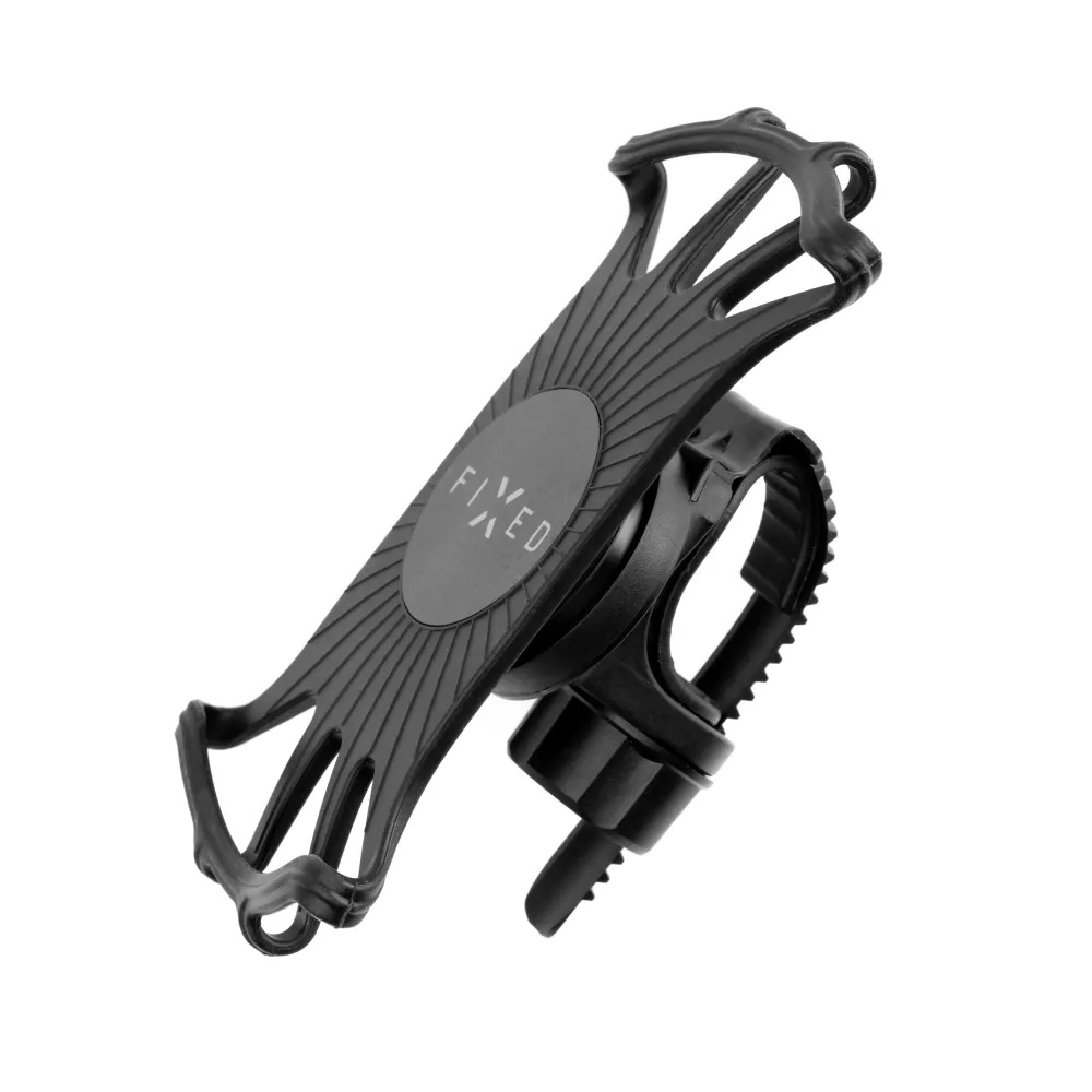 Odnímatelný silikonový držák mobilního telefonu na kolo FIXED Bikee 2, černý FIXED.zone shop