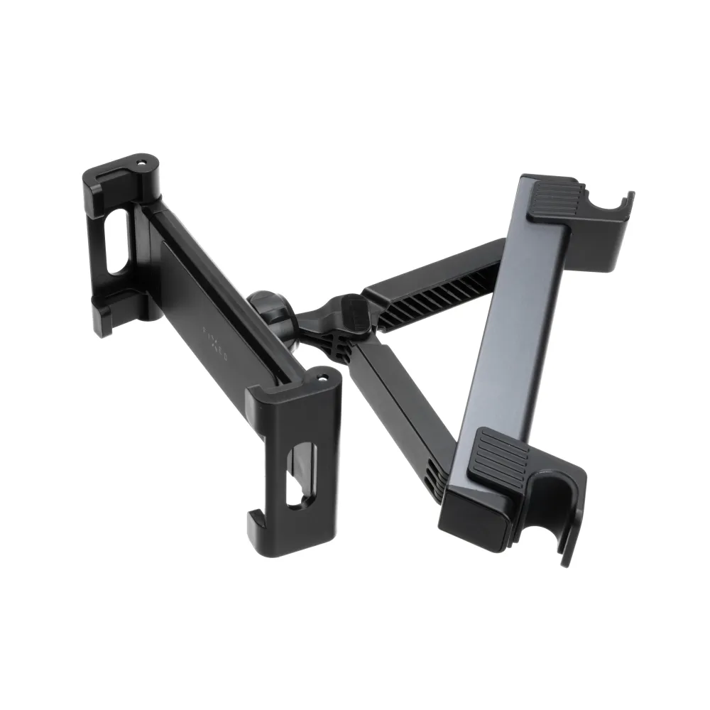 Univerzální držák pro tablety FIXED Passenger Max s uchycením do opěrky hlavy posuvným ramenem, space gray FIXED.zone shop