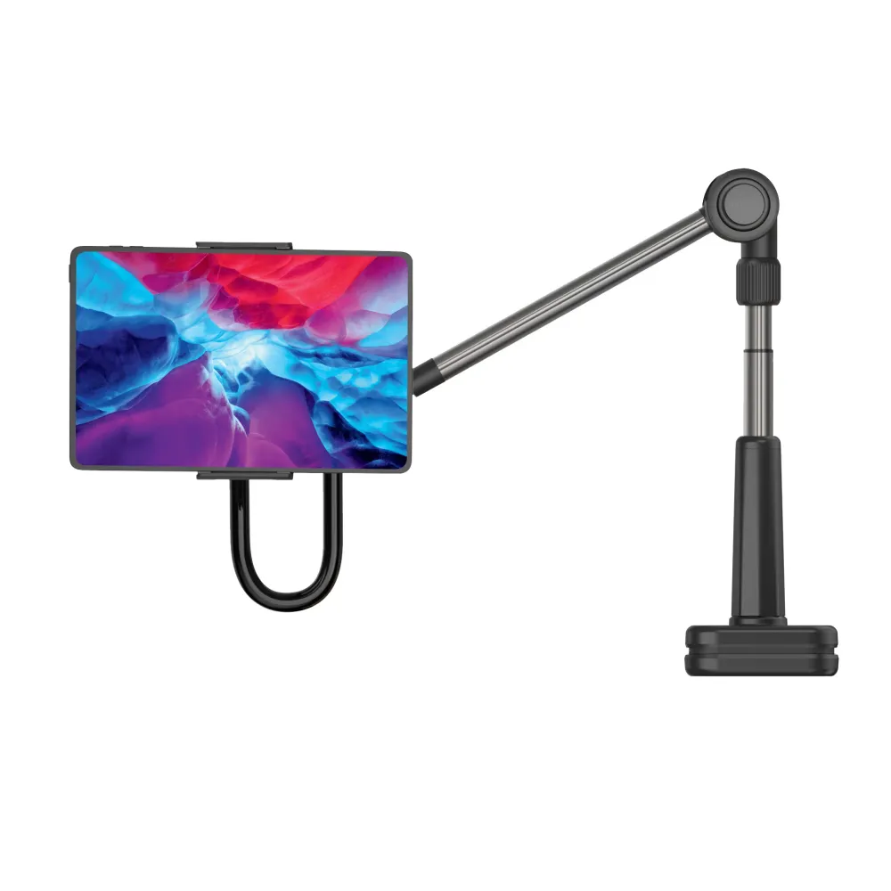 Univerzální držák na tablet/telefon pro upevnění na stůl FIXED Relax s otočným nastavitelným ramenem, černý FIXED.zone shop
