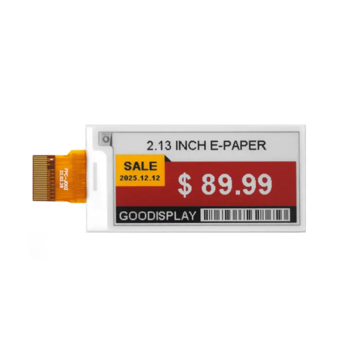 GooDisplay 2,13" čtyřbarevný elektronický papírový displej GDEY0213F52 250x122
