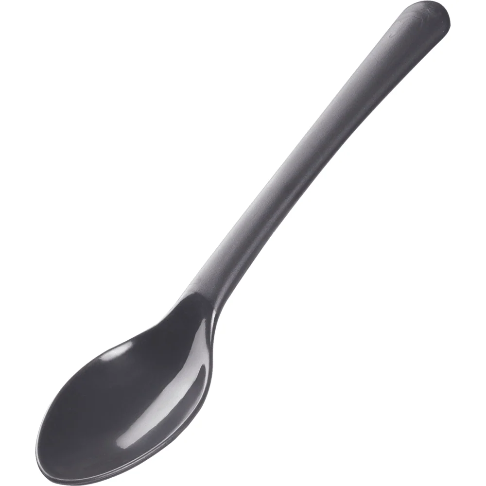 Colher de chá reutilizável, 14 cm, preto, pp | Pacote (100 pares)