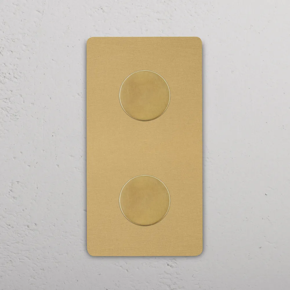 Grove Duplikát 2x Vertical Dimmer Switch - Antique Brass