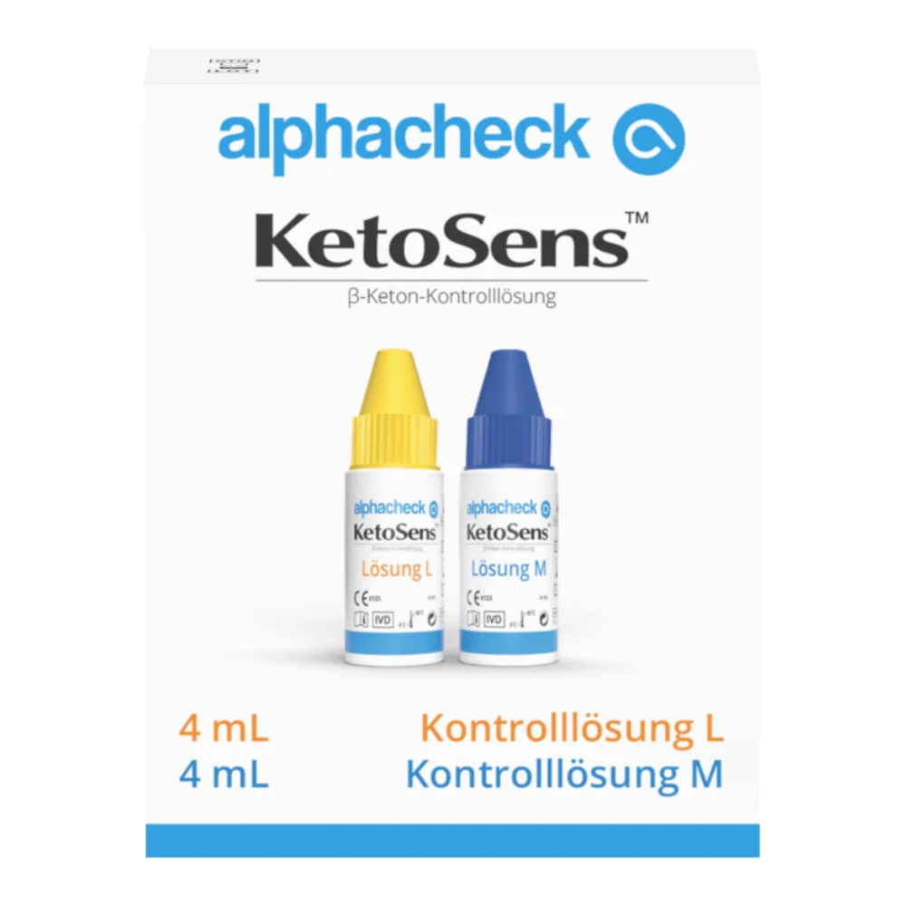 Alphacheck Ketosens β-ketoton Řídicí řešení L+M | Balíček (2 láhve)