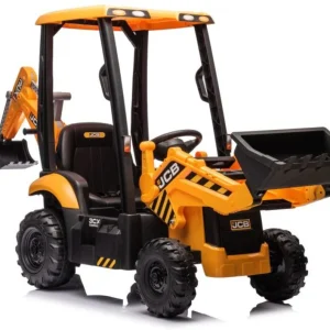 Elektrický rypadlo JCB se žlutou lžící na baterii – 12V
