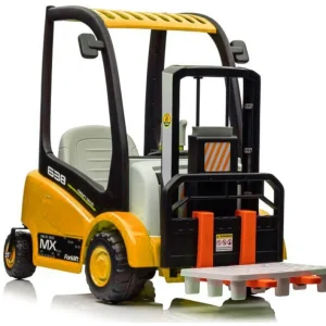 Elektrický vysokozdvižný vozík XMX638 žlutý – 12V pro děti