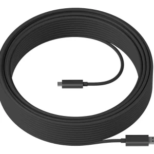 Logitech Strong - USB cable - USB Type (M) to USB-C (M) - USB 3.1 - 10 m - plenum, Active Optical Cable (AOC) - Room Solut...