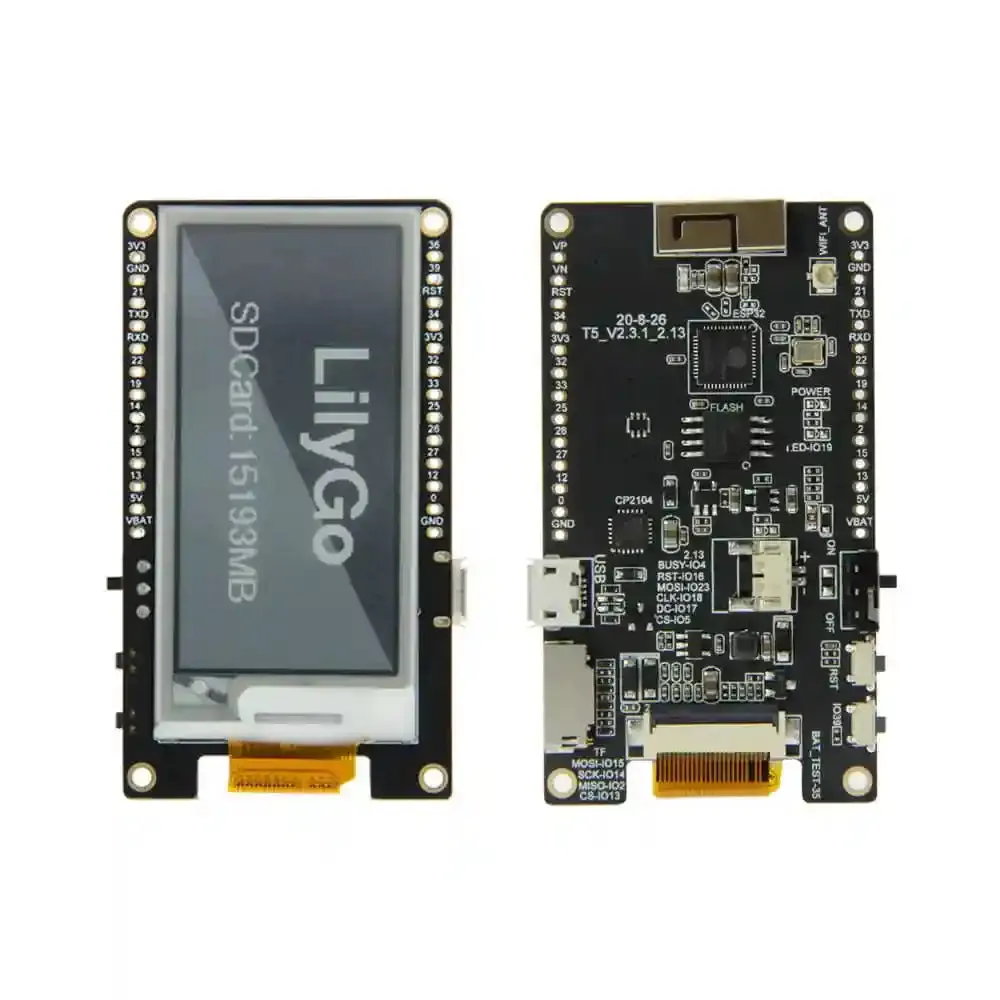LILYGO T5-2.13palcový E-paper ESP32 4MB FLASH pro Arduino [EOL]