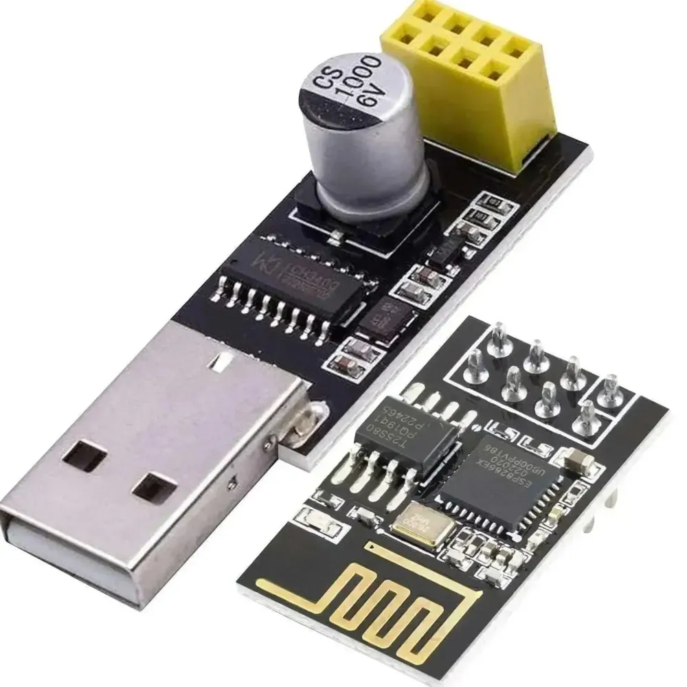 ESP8266 ESP-01S s USB adaptérem Wlan WiFi modul