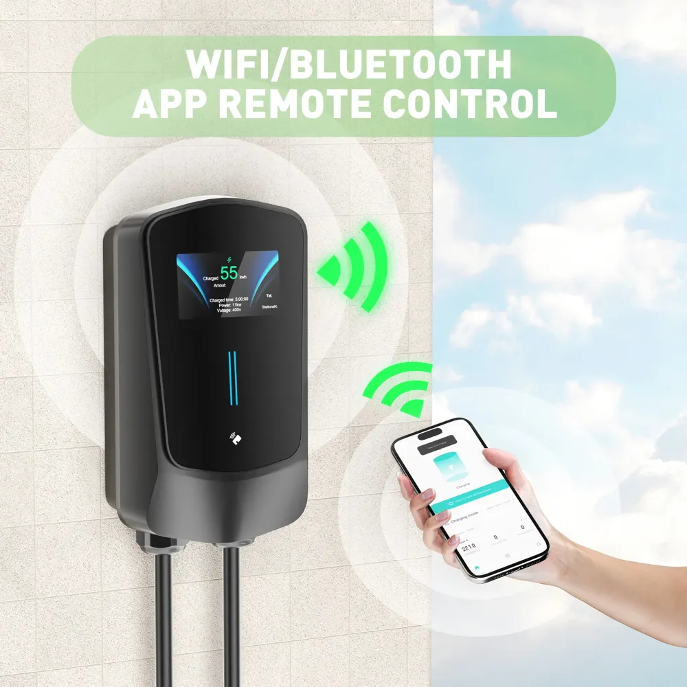NOEIFEVO Wallbox Typ 2, 11kW, s aplikací RFID, 6–16A, 3fázová 400V nabíječka pro elektromobily (BEV/PHEV) s 5 m nabíjecím...