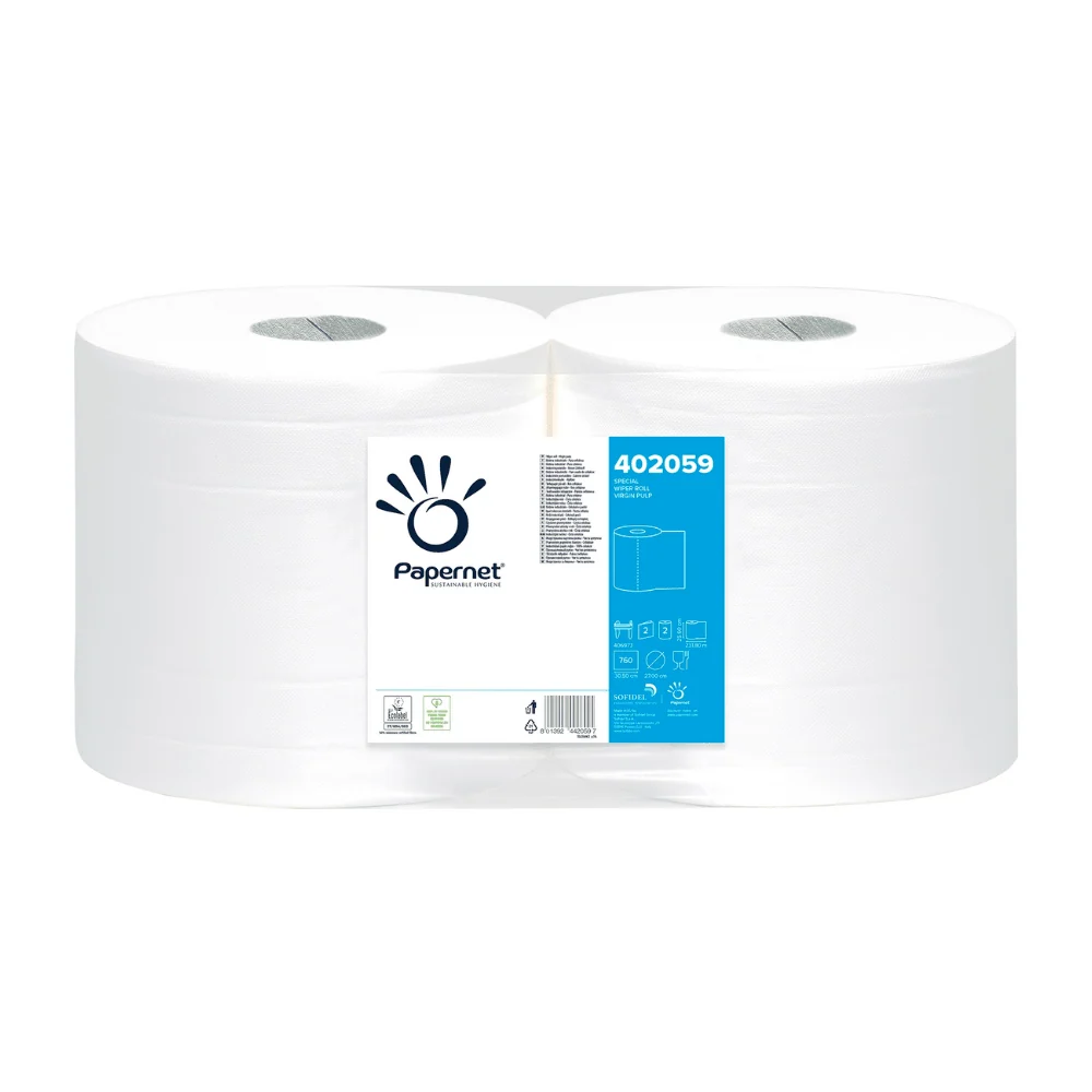 Papernet Industriepapier 402059, 2 Rollen, 2-lagig | Rolle (2 Blätter)