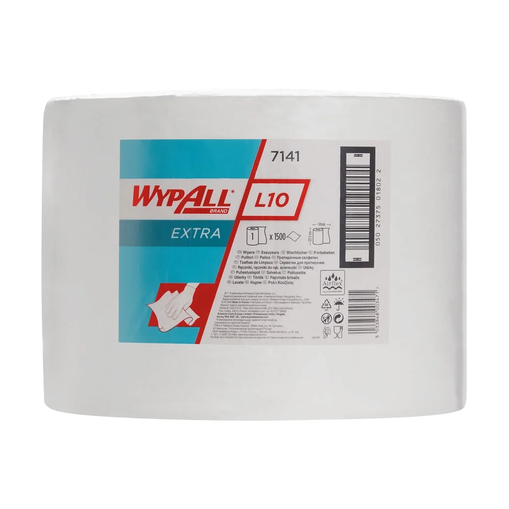 Wypall® L10 Quarter de limpeza náhradní - Grand Roll / White - 1 rolo x 1500 folhas | Papelão (1 rolo)