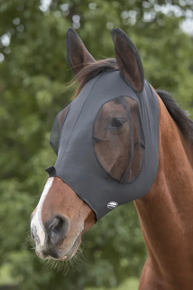 Deluxe Stretch Bug Eye Saver med öron Black/Black Cestovní