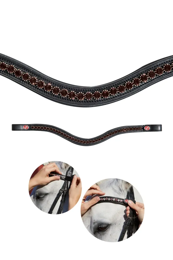 Frontalera de cristal FlexiLoop® de Kieffer Black/Brown F 10m Patch Cable