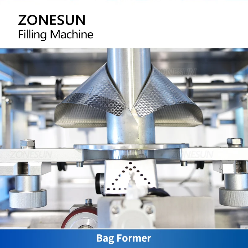 ZONESUN ZS-420GSY Liquid & Paste Filling Sealing Machine | Custom Tank & Film