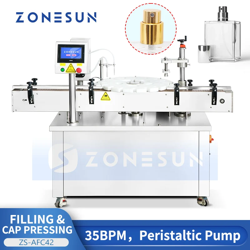 ZONESUN ZS-AFC42 Perfume Filling & Capping Machine Fragrance Bottle Production