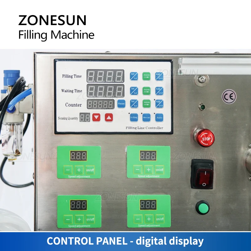 ZONESUN ZS-DTMP4AL Automatic Magnetic Pump Liquid Filling Machine Small Bottle Filler(SPECIAL OFFER)