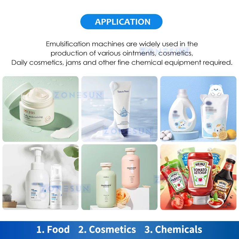 ZONESUN ZS-EM300 Vacuum Emulsifying Mixer Creams & Liquids