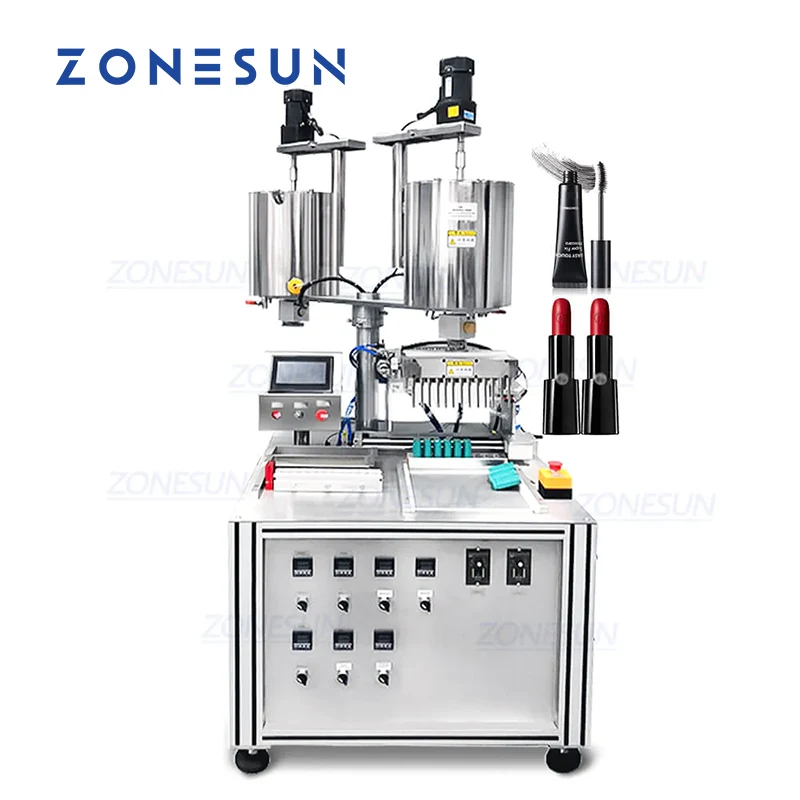 ZONESUN ZS-GTL12 Lip Balm Lipstick Paste Filling Machine Heating