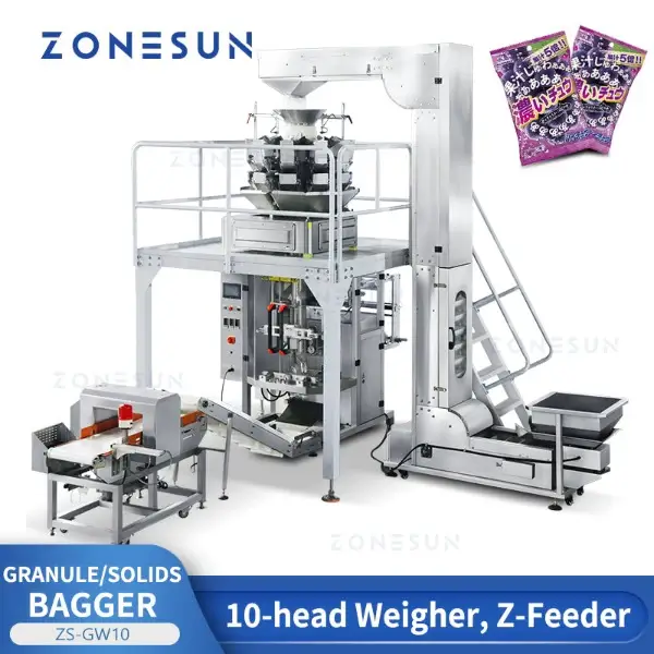 ZONESUN ZS-GW10 Automatic Granule Weighing & Bagging Machine Z-Feeder