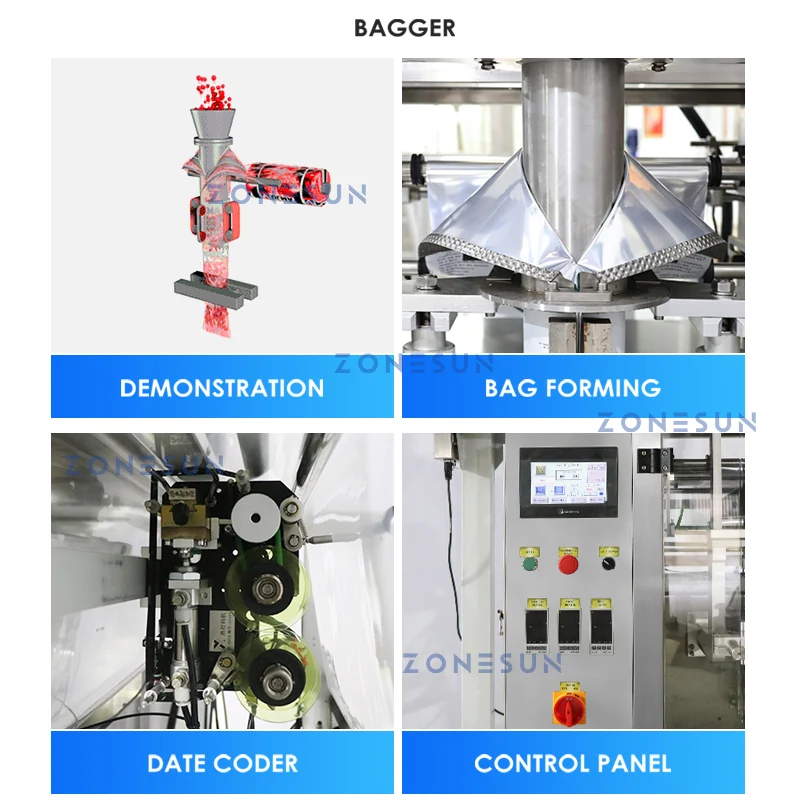 ZONESUN ZS-GW10 Automatic Granule Weighing & Bagging Machine Z-Feeder