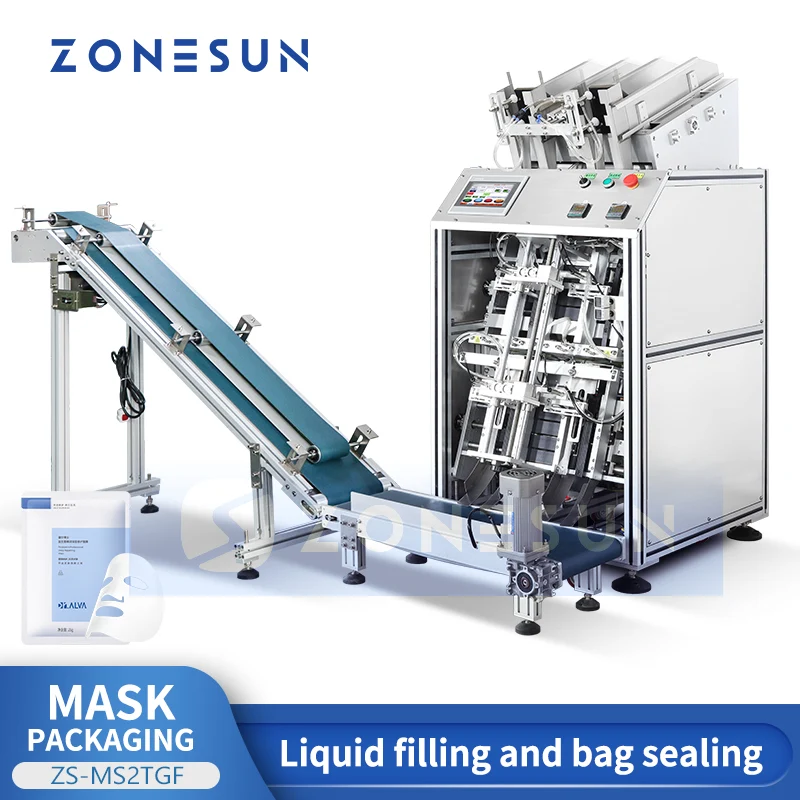 ZONESUN ZS‑MS2TGF Automatic 2‑Nozzle Facial Mask Packing Machine