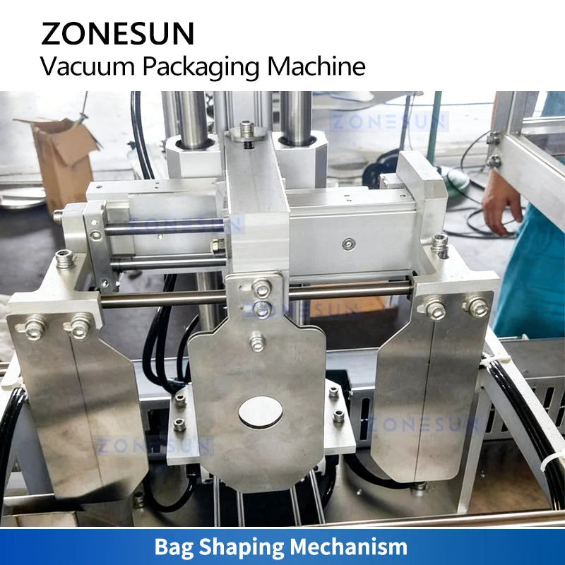 ZONESUN ZS-VCM1000 Automatic Brick Bag Grains Filling Vacuum Sealing Labeling Machine Line