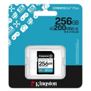 Kingston Canvas Go! Plus - Flash memory card - 256 GB - Video Class V30 / UHS-I U3 / Class10 - SDXC UHS-I