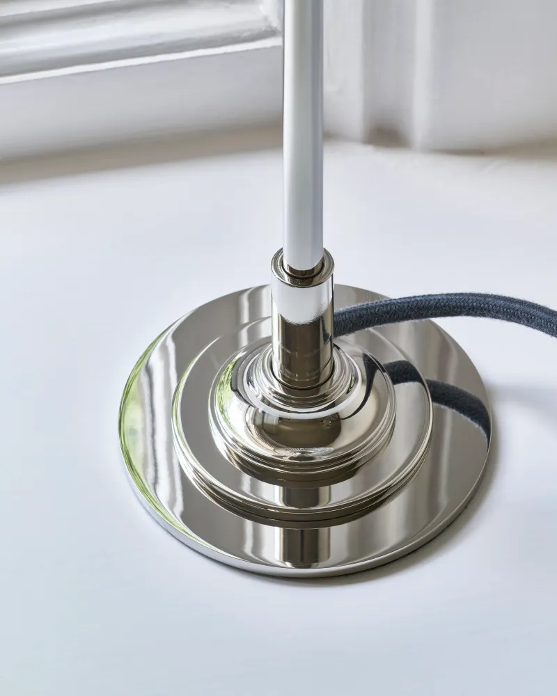 Cotswold Malinký Table Lamp Fluted Glass - Polished Nickel