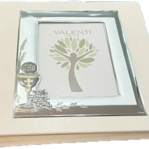 Rám alba Valenti Argenti 13x18 First Communion stříbrná laminátová kůže S1336