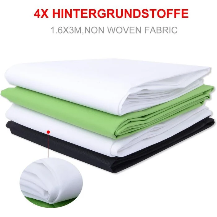 Hakutatz Profesionální Fotografické Studio Sada – Studiové Osvětlení Pozadí – Měkké Krabice s Lampovými Stojany – Ochranný...