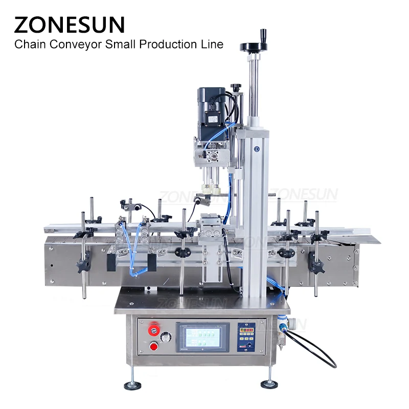 ZONESUN Small Automatic Bottle Filling Capping and Labeling Line