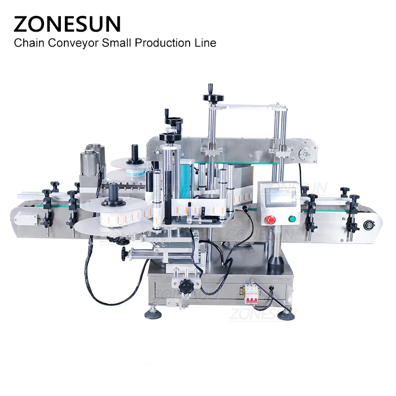 ZONESUN Small Automatic Bottle Filling Capping and Labeling Line
