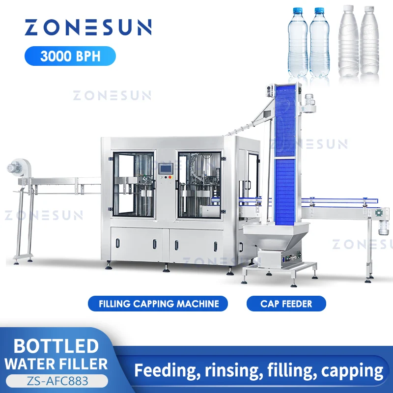 ZONESUN ZS-AFC883 Mineral Water Liquid Bottle Rinsing Filling Capping Production Line(SPECIAL OFFER)