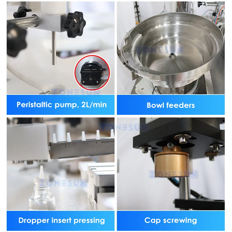 ZONESUN ZS-FAL180B1 Liquid Filling Capping Labeling Cartoning Line