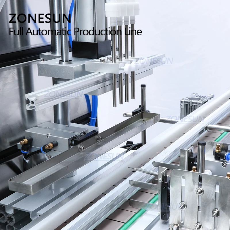 ZONESUN ZS-FAL180P3 Liquid Filling Capping Labeling Line Cap Feeder