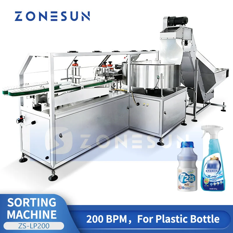 ZONESUN ZS-LP200 Automatic Plastic Bottle Rotary Turntable Feeder Unscrambler