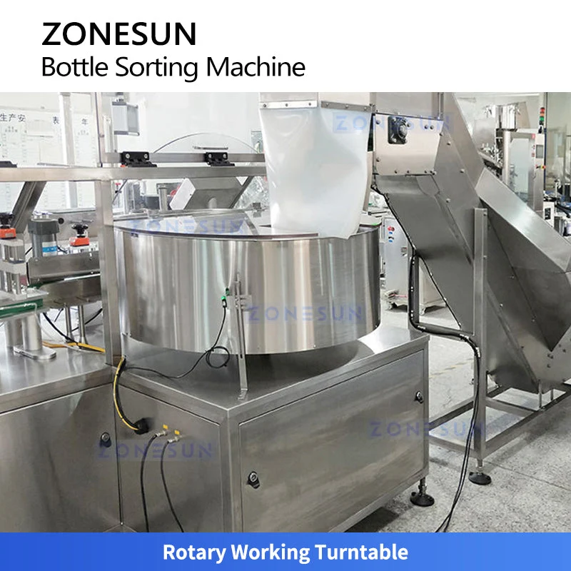 ZONESUN ZS-LP200 Automatic Plastic Bottle Rotary Turntable Feeder Unscrambler
