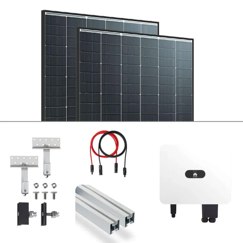 PV kompletní balíček Huawei 15KW instalace na šikmou střechu Trina 435 Vertex S