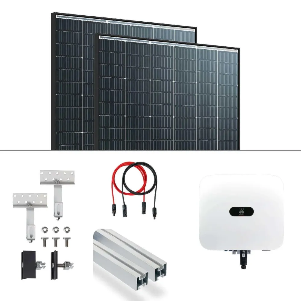 PV kompletní balíček Huawei 8kW instalace na šikmou střechu Trina 435 Vertex S+