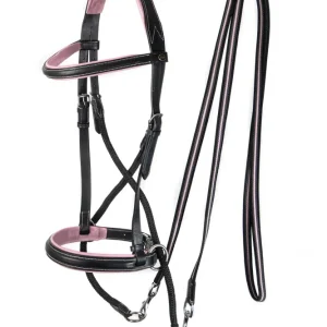 Dietsji cabezada sin bocado con riendas (sistema 5) Black/Pink SHP Carrying Case