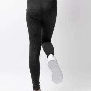 Dea helforsterkede ridetights barn jet black 158-164