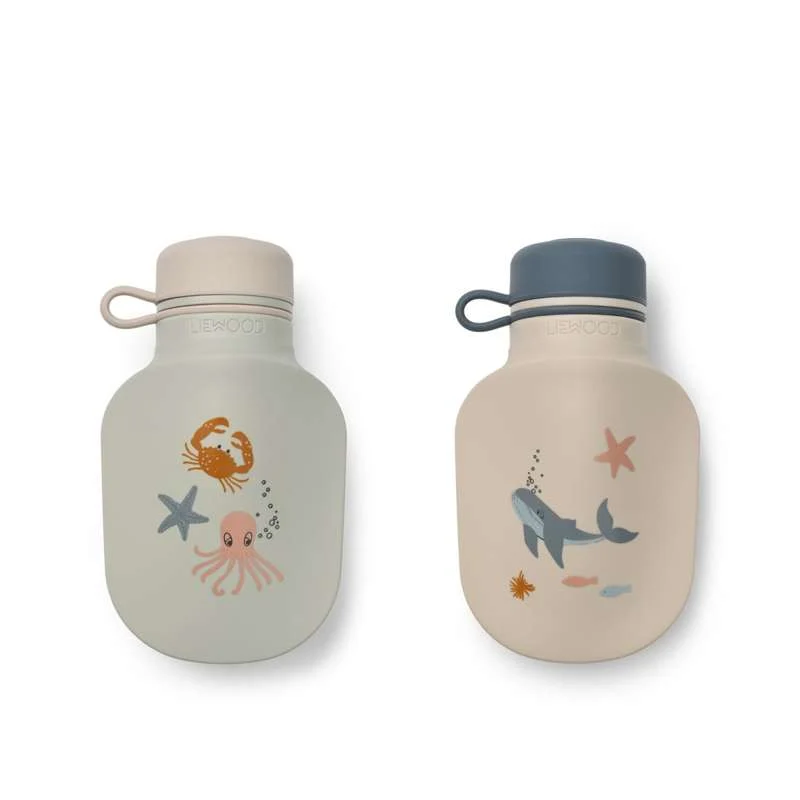 Liewood Lizzie Smoothieflasker - 2-pak - Sea Creature/Sandy