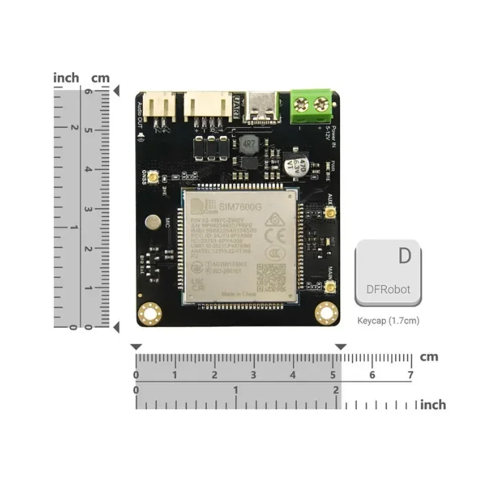 DFRobot SIM7600G-H Globální 4G LTE CAT4 GPS Modul pro IoT Bránu