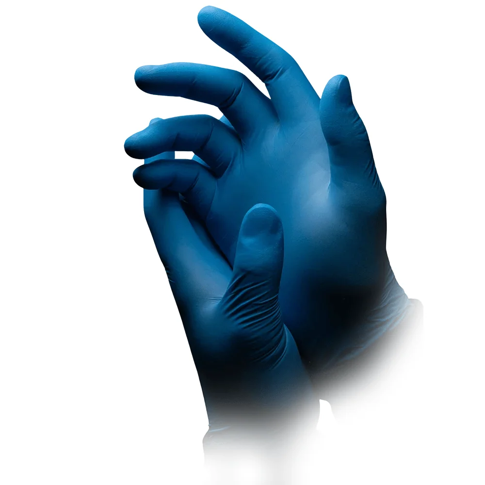 AMPri BLUE ECO-PLUS Nitrilhandschuhe puderfrei, Blau Xs