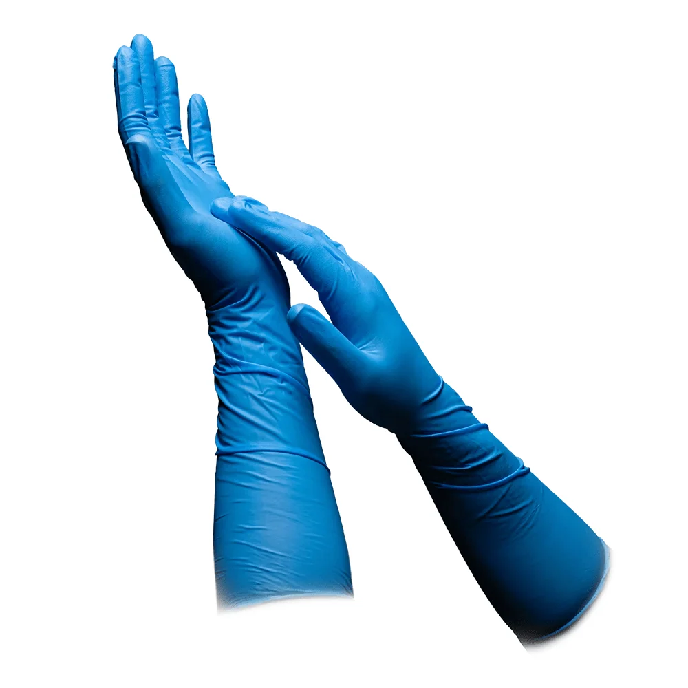 AMPri MED-COMFORT BLUE ULTRA 400 Nitrilhandschuhe další lang, Blau S