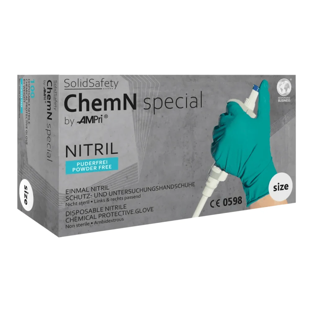 AMPri SolidSafety ChemN Special Nitril Chemikalienschutzhandschuhe S - XXL S